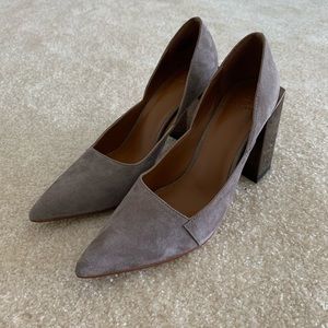 Suede Block Heels